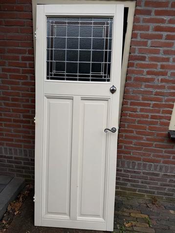 Paneeldeur met glas in lood - 78x210cm beschikbaar voor biedingen