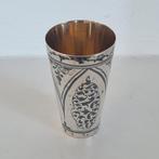 Antieke Zilveren Niello Wodka Beker met Vergulde binnenkant, Antiek en Kunst, Antiek | Goud en Zilver, Ophalen of Verzenden, Zilver