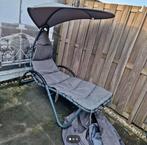 Luxe Tuinligbed met Zonnescherm, Tuin en Terras, Ligbedden, Ophalen, Zo goed als nieuw, Metaal, Verstelbaar