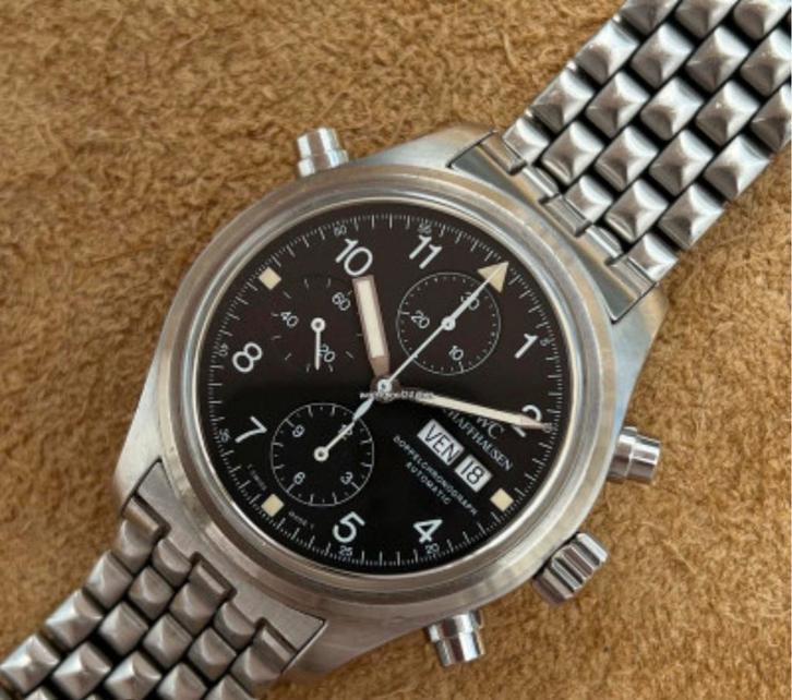 IWC DOPPELCHRONOGRAPH SPLITSECOND, Sieraden, Tassen en Uiterlijk, Horloges | Heren, Gebruikt, Polshorloge, Overige merken, Staal