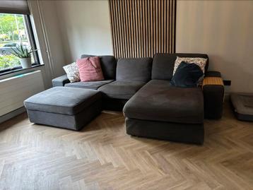 Ikea Kivik 3 zitsbank met chaise longue plus opberg hocker - afbeelding 1