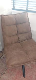 Bruine Stoffen Draaifauteuil, Huis en Inrichting, Fauteuils, Ophalen, Gebruikt, Minder dan 75 cm, Metaal