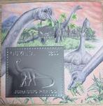 Guyana dinosaurs silver foil phila Korea 1994, Verzenden, Postfris, Zuid-Amerika