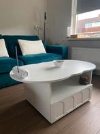 Salontafel wit organische vorm 100 x 60 cm., Huis en Inrichting, Tafels | Salontafels, Ophalen, 100 tot 150 cm, 50 tot 100 cm