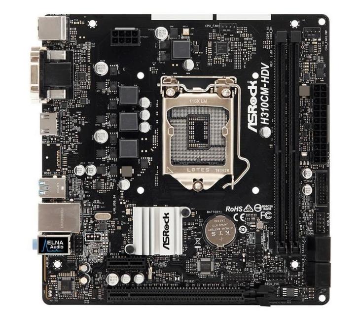 ASRock H310CM-HDV, Computers en Software, Moederborden, Zo goed als nieuw, Intel, DDR4, Ophalen of Verzenden