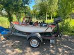 Zeer authentieke mini sloep + trailer, vaarklaar, Ophalen, Tot 10 pk, Minder dan 3 meter, Zo goed als nieuw