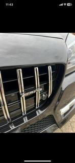 Mercedes benz AMG Logo hoogglans zwart Embleem Auto Grille, Ophalen of Verzenden