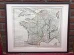 cartografie: grote antieke kaart van Frankrijk, ca 1810, Boeken, Gelezen, Frankrijk, Ophalen of Verzenden, Landkaart