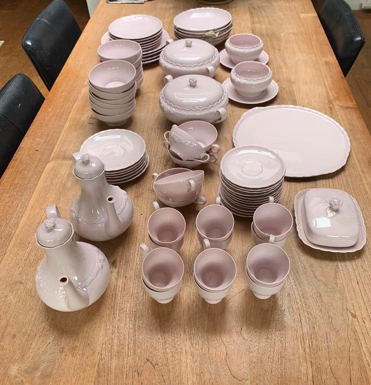 Vintage 71-delige Hutschenreuther Tirschenreuth servies, Antiek en Kunst, Antiek | Servies compleet, Ophalen of Verzenden