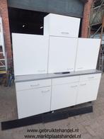 Keukenblok 180cm met blad en bovenkastjes (a1)8, Huis en Inrichting, Keuken | Complete keukens, Ophalen, Gebruikt, Wit, Enkelwandige keuken
