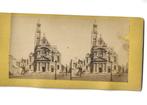stereofoto  parijs  kerk 1875?, Verzamelen, Gebruikt, Verzenden, Foto, Buitenland