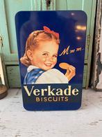 Vintage Verkade blik biscuits koekblik, Verzamelen, Blikken, Ophalen of Verzenden, Gebruikt, Koek(jes), Verkade