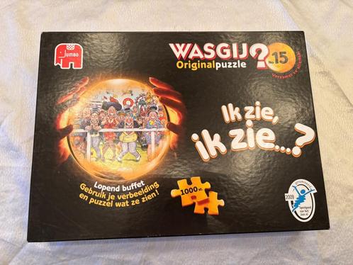 Jumbo wasgij original puzzel 15 lopend buffet 1000 stukjes!, Hobby en Vrije tijd, Denksport en Puzzels, Zo goed als nieuw, Legpuzzel