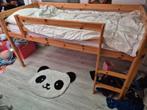 Halfhoogslaper (zonder matras), Huis en Inrichting, Slaapkamer | Bedden, Ophalen, Gebruikt, Twijfelaar, Hout
