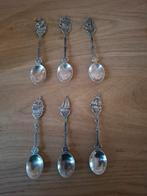 6 verzilverde lepeltjes historische schepen D.E., Ophalen of Verzenden