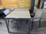 Tuinset Onderhoudsvrij 4 stapelstoelen + tafel. Nu: € 649,--, Tuin en Terras, Tuinsets en Loungesets, Nieuw, Tuinset, Eettafel