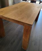 Zware degelijke tafel eiken, Huis en Inrichting, Tafels | Eettafels, Zo goed als nieuw, Vijf personen of meer, Rechthoekig, 50 tot 100 cm