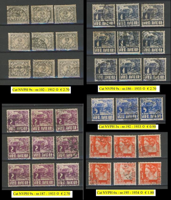 Ned. Nederlands Nederlandsch Indië Postzegels k-35 jdu, Postzegels en Munten, Postzegels | Nederlands-Indië en Nieuw-Guinea, Gestempeld