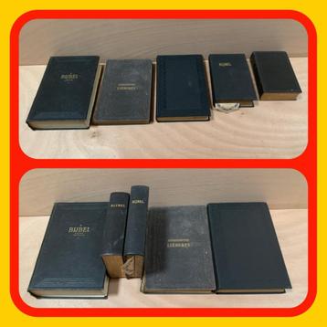 092 Bijbels en Liederenboeken 5 stuks van 1909 tot 1951 beschikbaar voor biedingen