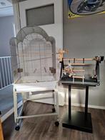 Parkietenkooi plus speelstandaard, Dieren en Toebehoren, Ophalen, Zo goed als nieuw, Metaal, Vogelkooi