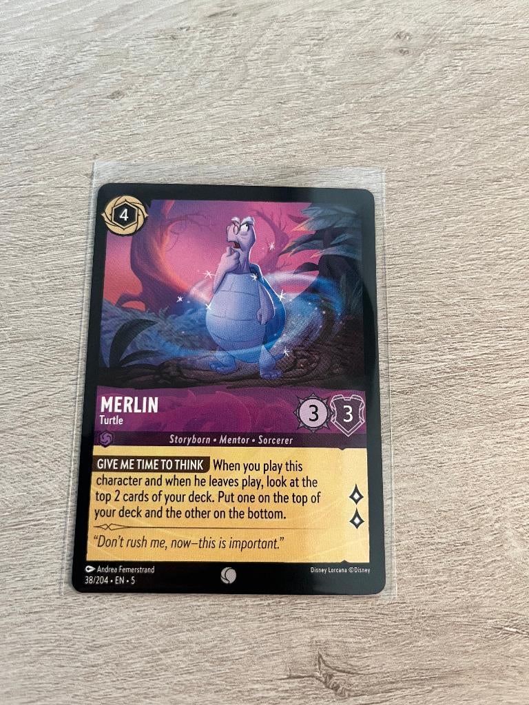 Merlin - Turtle 038/204 | Shimmering Skies | Lorcana, Ophalen of Verzenden, Nieuw, Losse kaart