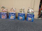 Kersthuisjes van steen - Set van 4, Ophalen of Verzenden, Gebruikt
