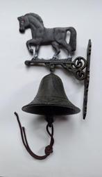 Bel van gietijzer paard, Tuin en Terras, Tuinwanddecoratie, Verzenden, Nieuw