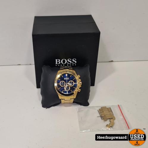 Hugo Boss HB213134 Herenhorloge Goud Compleet in Goede Staat, Sieraden, Tassen en Uiterlijk, Horloges | Heren