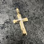 14 karaat gouden kruis massief model, Sieraden, Tassen en Uiterlijk, Kettinghangers, Ophalen of Verzenden, Zo goed als nieuw, Goud