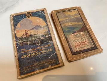 Auto kaarten England & Wales 2 stuks ca 1920 en 1930 beschikbaar voor biedingen