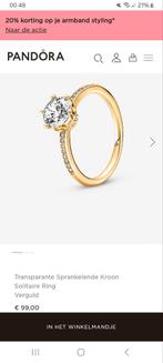 Transparante Sprankelende Kroon Solitaire Ring
Verguld, Sieraden, Tassen en Uiterlijk, Ringen, Nieuw, Ophalen of Verzenden, 17 tot 18