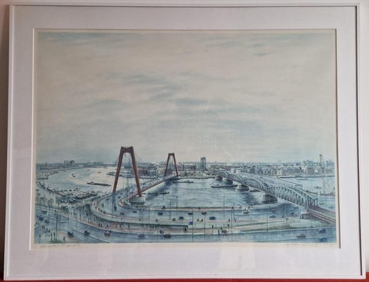 Litho in Offset Charles Jean Kemper ; handgesigneerd, Antiek en Kunst, Kunst | Litho's en Zeefdrukken, Ophalen