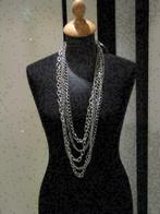 Zware ketting zilver kleur /staal schakel Manouk, nieuw., Sieraden, Tassen en Uiterlijk, Kettingen, Ophalen of Verzenden, Nieuw