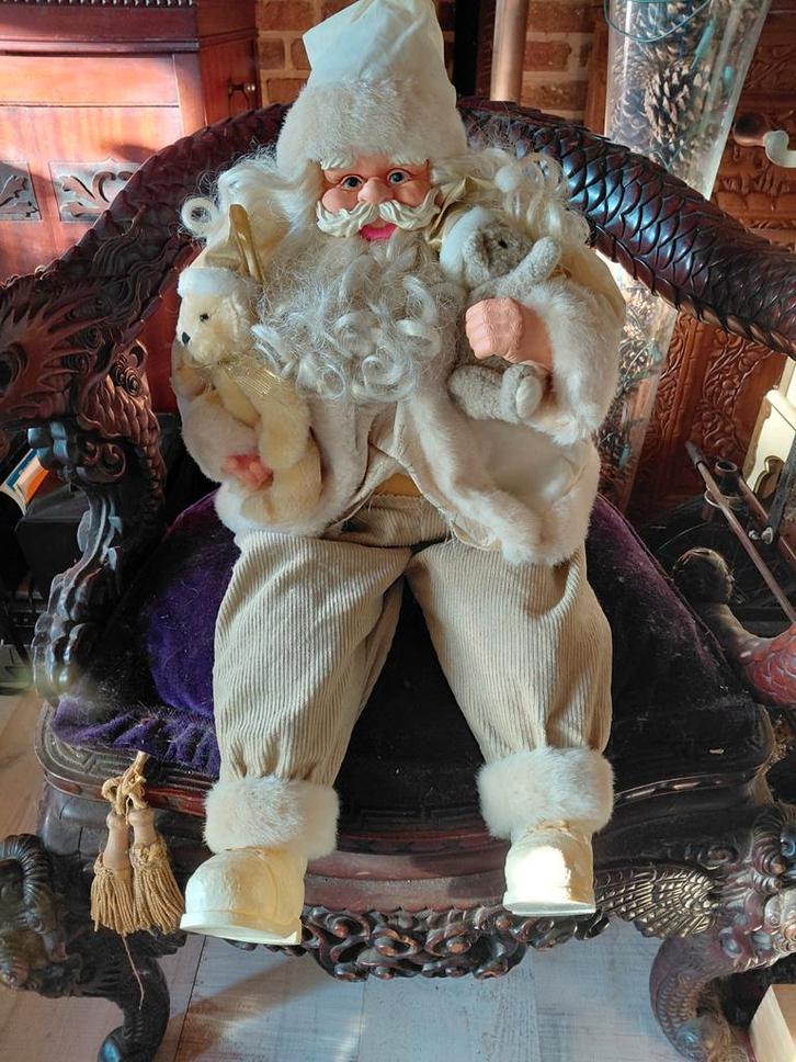 Vintage Kerstman met Teddyberen, Diversen, Kerst, Zo goed als nieuw, Ophalen of Verzenden