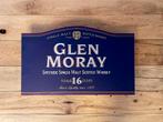 Reclamebord Glen Moray logo whisky, whiskey, 40x57cm alu, Ophalen of Verzenden, Nieuw, Reclamebord