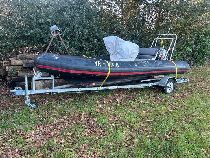 Rib Rubber boot met 175pk v6 2 takt plus trailer, Watersport en Boten, Accessoires en Onderhoud, Zo goed als nieuw, Overige typen