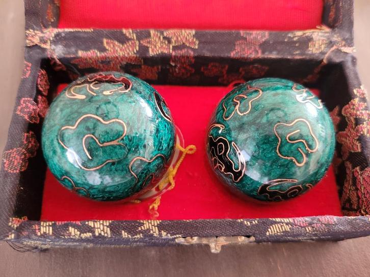Chinese Baoding Ballen in Doos, Antiek en Kunst, Antiek | Overige Antiek, Ophalen of Verzenden