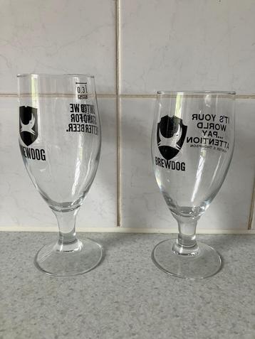Twee glazen Brewdog beschikbaar voor biedingen