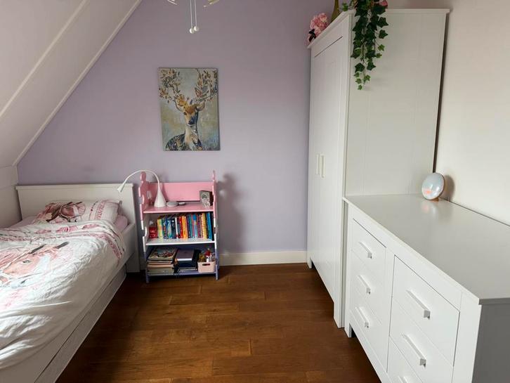 Bopita kinderkamer, Huis en Inrichting, Slaapkamer | Bedden, Zo goed als nieuw, Eenpersoons, 100 cm, 220 cm, Hout, Wit, Ophalen