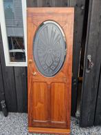 Deur met glas, Doe-het-zelf en Verbouw, Deuren en Horren, Ophalen, Gebruikt, 80 tot 100 cm, Binnendeur