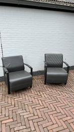 2 Keurige Kamerstoelen / Fauteuils skai zonder beschadiging, Ophalen, Minder dan 75 cm, Leer, Zo goed als nieuw