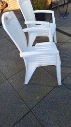 2 witte Hartman suinstoeltjes te koopen een tuintafeltje, Tuin en Terras, Tuinstoelen, Ophalen, Gebruikt, Kunststof