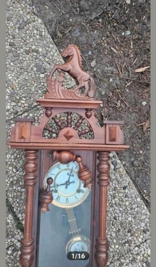 Prachtige klok paard uitstekende conditie! Netjes en fris, Antiek en Kunst, Antiek | Klokken, Ophalen of Verzenden