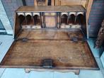 Antiek eikenhouten bureau met klep, Antiek en Kunst, Ophalen of Verzenden