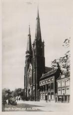 13 076 Delft Burgwal met RK Kerk 1950, Ophalen of Verzenden, 1940 tot 1960, Ongelopen, Zuid-Holland