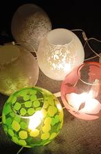 IKEA (Knubbig) Tafellampen  - glazen bollen, Ophalen, Gebruikt