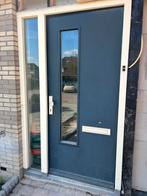 Hardhout voordeur te koop, Doe-het-zelf en Verbouw, Kozijnen en Schuifpuien, Gebruikt, Deurkozijn, 150 tot 225 cm, Inclusief glas