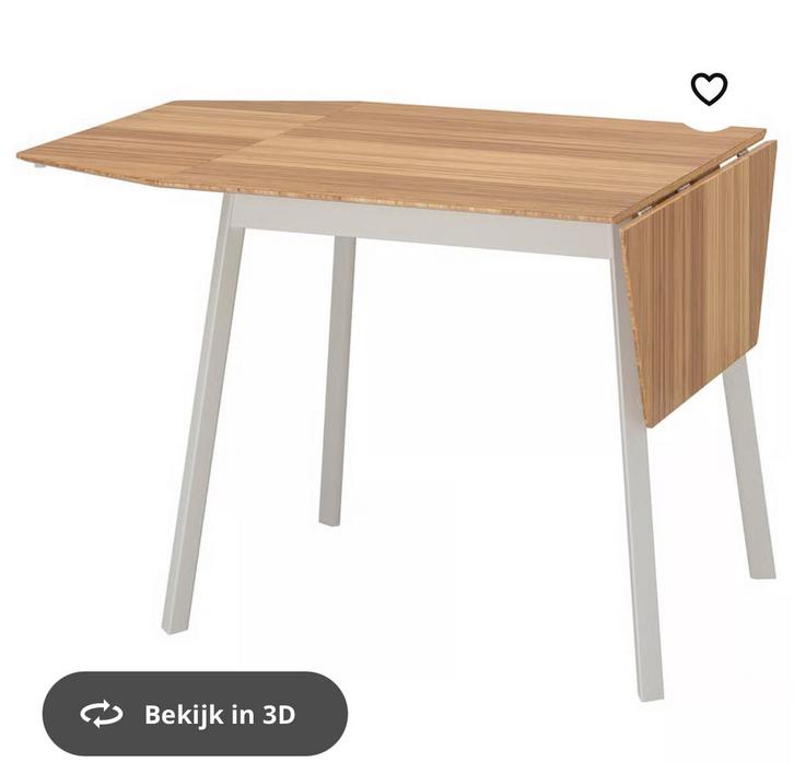 IKEA PS 2012 Bamboe Klaptafel - Verlengbaar, Huis en Inrichting, Tafels | Eettafels, Zo goed als nieuw, 50 tot 100 cm, 100 tot 150 cm