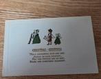 Antieke kerstkaart met versje, Verzenden, Voor 1920, Gelopen