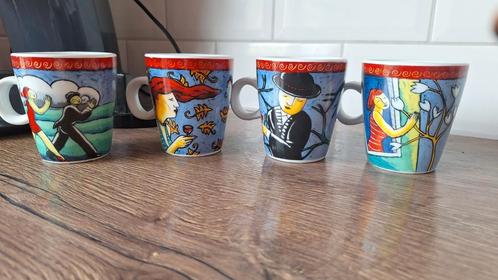 Jacques Tange kopjes ontworpen voor Landal werknemers, Huis en Inrichting, Keuken | Servies, Gebruikt, Kop(pen) en/of Schotel(s)